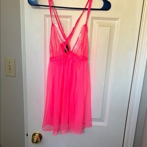 Victoria secret Pink Lace Babydoll Lingerie